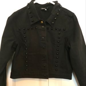 Sourpuss Denim studded jacket medium